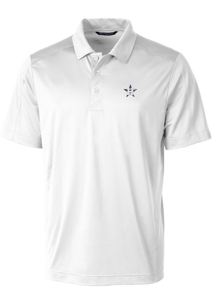 Men's Cutter & Buck Navy Houston Texans Forge Pencil Stripe Polo Size: Large