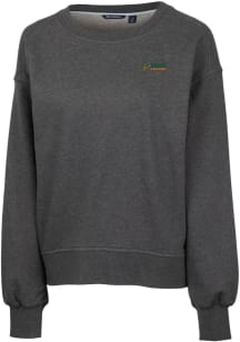 Cutter and Buck Florida A&amp;M Rattlers Womens Charcoal Saturday Crew Sweatshirt