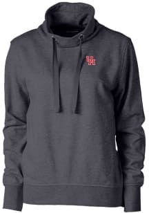 Cutter and Buck Houston Cougars Womens Charcoal Saturday Mock Hooded Sweatshirt