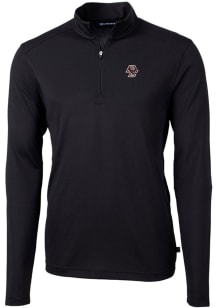 Cutter and Buck Boston College Eagles Mens Black Virtue Eco Pique Long Sleeve 1/4 Zip Pullover