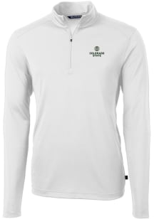 Cutter and Buck Colorado State Rams Mens White Virtue Eco Pique Long Sleeve 1/4 Zip Pullover