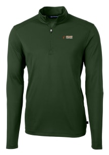 Cutter and Buck Florida A&amp;M Rattlers Mens Green Virtue Eco Pique Long Sleeve 1/4 Zip Pullover