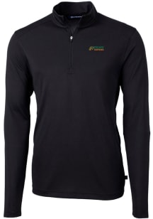 Cutter and Buck Florida A&amp;M Rattlers Mens Black Virtue Eco Pique Long Sleeve 1/4 Zip Pullover