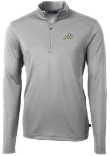 Cutter and Buck Florida Gulf Coast Eagles Mens Grey Virtue Eco Pique Long Sleeve 1/4 Zip Pullove..