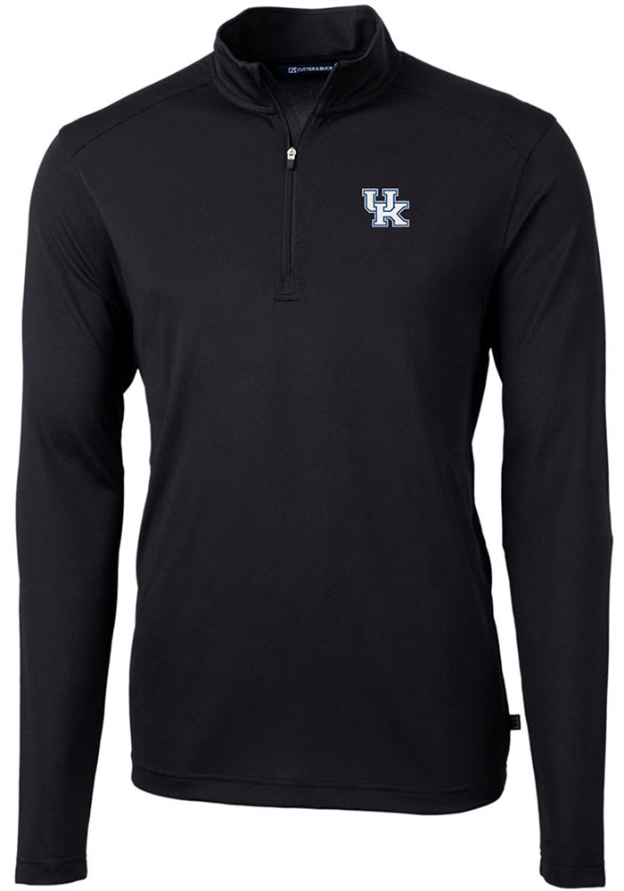 Cutter and Buck Kentucky Wildcats Mens Virtue Eco Pique Long Sleeve Qtr Zip Pullover