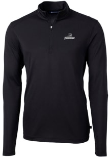 Cutter and Buck Providence Friars Mens Black Virtue Eco Pique Long Sleeve 1/4 Zip Pullover