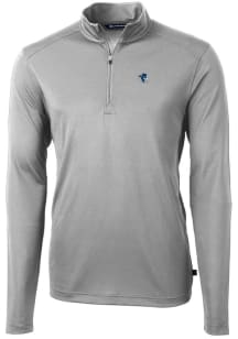 Cutter and Buck Seton Hall Pirates Mens Grey Virtue Eco Pique Long Sleeve 1/4 Zip Pullover
