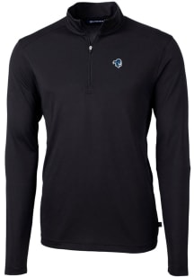 Cutter and Buck Seton Hall Pirates Mens Black Virtue Eco Pique Long Sleeve 1/4 Zip Pullover