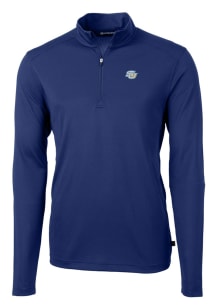 Cutter and Buck Southern University Jaguars Mens Blue Virtue Eco Pique Long Sleeve 1/4 Zip Pullo..