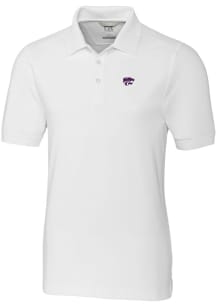 Mens K-State Wildcats White Cutter and Buck Advantage Short Sleeve Polo Shirt