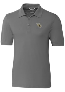 Cutter and Buck UCF Knights Mens Grey Advantage Short Sleeve Polo