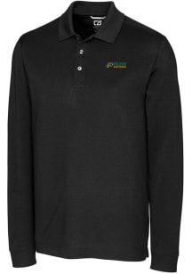 Cutter and Buck Florida A&M Rattlers Mens Black Advantage Pique Long Sleeve Polo Shirt