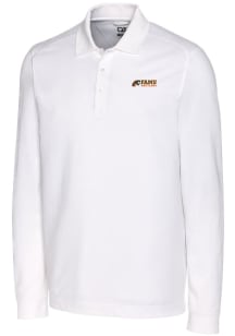 Cutter and Buck Florida A&amp;M Rattlers Mens White Advantage Pique Long Sleeve Polo Shirt