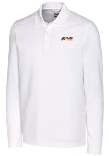 Cutter and Buck Florida A&M Rattlers Mens White Advantage Pique Long Sleeve Polo Shirt
