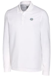 Cutter and Buck Southern University Jaguars Mens White Advantage Pique Long Sleeve Polo Shirt