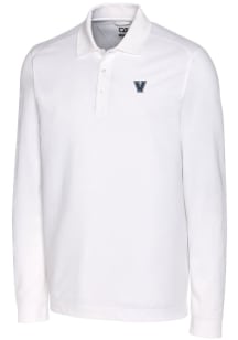Cutter and Buck Villanova Wildcats Mens White Advantage Pique Long Sleeve Polo Shirt