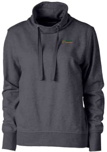 Cutter and Buck Florida A&amp;M Rattlers Womens Charcoal Saturday Mock Hooded Sweatshirt