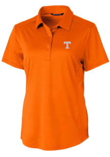 Cutter and Buck Tennessee Volunteers Womens Orange Prospect Textured Short Sleeve Polo Shirt
