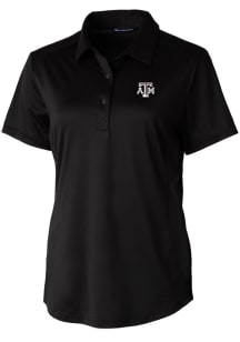 Cutter and Buck Texas A&amp;M Aggies Womens Black Prospect Textured Short Sleeve Polo Shirt