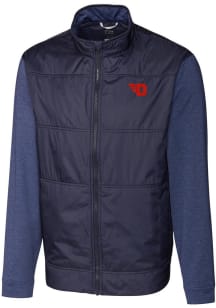 Cutter and Buck Dayton Flyers Mens Navy Blue Stealth Hybrid Quilted Medium Weight Jacket