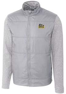 Mens Drexel Dragons Grey Cutter and Buck Stealth Hybrid Quilted Medium Weight Jacket