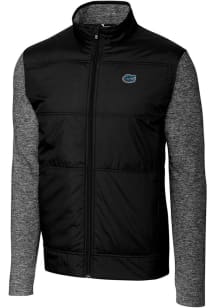 Cutter and Buck Florida Gators Mens Black Stealth Hybrid Quilted Medium Weight Jacket
