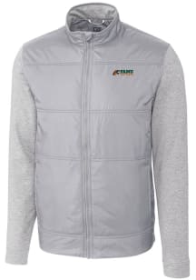Cutter and Buck Florida A&amp;M Rattlers Mens Grey Stealth Hybrid Quilted Medium Weight Jacket