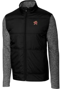 Cutter and Buck Maryland Terrapins Mens Black Stealth Hybrid Quilted Medium Weight Jacket