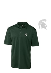 Cutter and Buck Michigan State Spartans Mens Green Genre Short Sleeve Polo