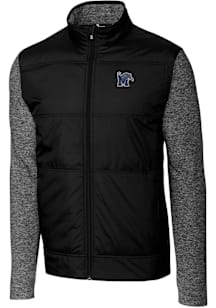 Cutter and Buck Memphis Tigers Mens Black Stealth Hybrid Quilted Medium Weight Jacket