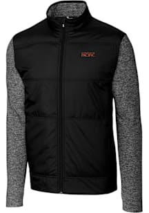 Cutter and Buck Pacific Tigers Mens Black Stealth Hybrid Quilted Medium Weight Jacket