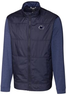 Cutter and Buck Penn State Nittany Lions Mens Navy Blue Stealth Hybrid Quilted Medium Weight Jac..