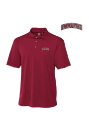 Cutter and Buck Lafayette College Mens Maroon Genre Short Sleeve Polo