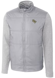 Cutter and Buck UCF Knights Mens Grey Stealth Hybrid Quilted Medium Weight Jacket