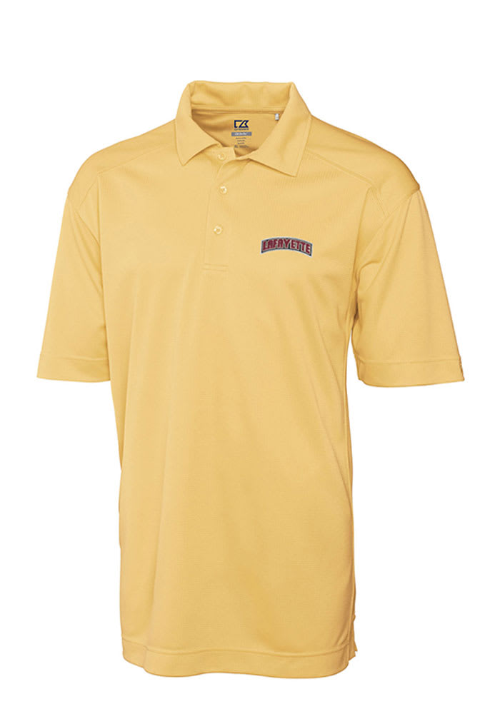 Cutter and Buck Lafayette College Mens Gold Genre Short Sleeve Polo