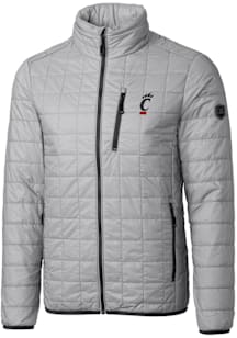 Cutter and Buck Cincinnati Bearcats Mens Grey Rainier PrimaLoft Puffer Filled Jacket