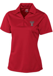Cutter and Buck Texas Tech Red Raiders Womens Red Genre Short Sleeve Polo Shirt