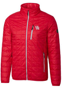 Cutter and Buck Houston Cougars Mens Red Rainier PrimaLoft Puffer Filled Jacket