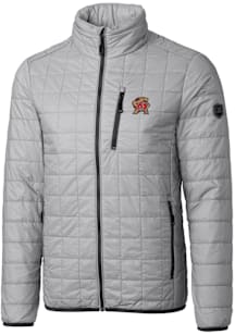 Mens Maryland Terrapins Grey Cutter and Buck Rainier PrimaLoft Puffer Filled Jacket