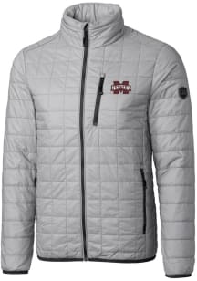 Cutter and Buck Mississippi State Bulldogs Mens Grey Rainier PrimaLoft Puffer Filled Jacket