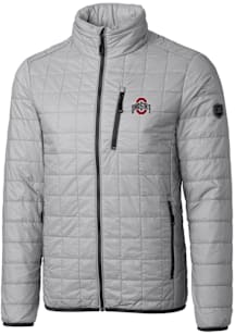 Cutter and Buck Ohio State Buckeyes Mens Grey Rainier PrimaLoft Puffer Filled Jacket
