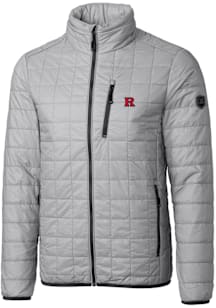 Cutter and Buck Rutgers Scarlet Knights Mens Grey Rainier PrimaLoft Puffer Filled Jacket