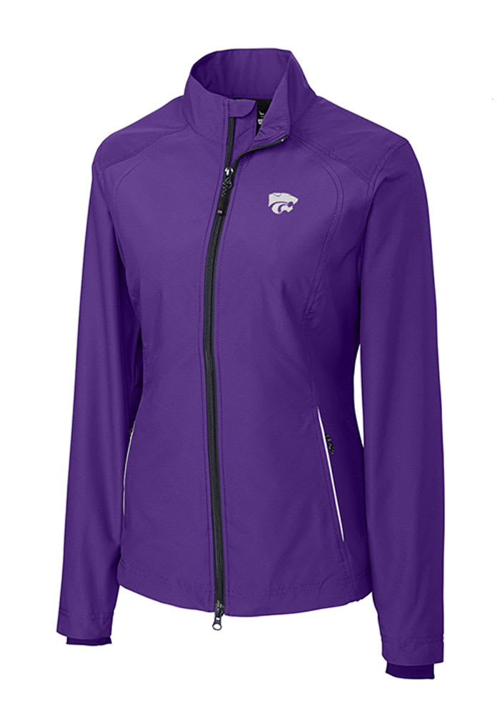 Cutter and Buck K-State Wildcats Womens Purple Beacon Long Sleeve Full Zip Jacket