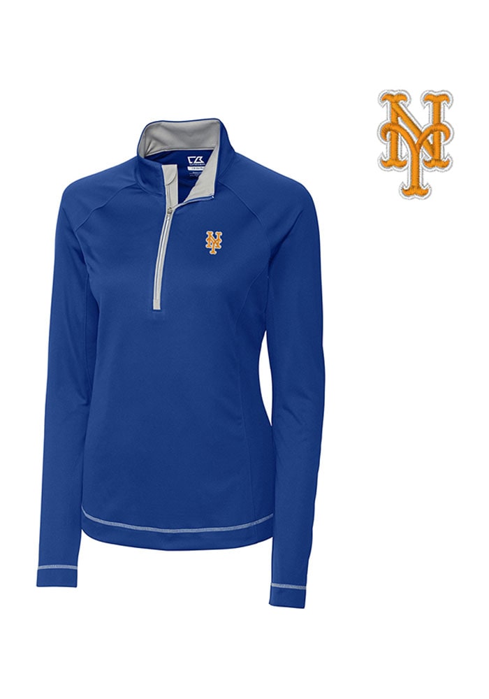 Cutter and Buck NY Mets Womens Blue Evolve 1/4 Zip Pullover