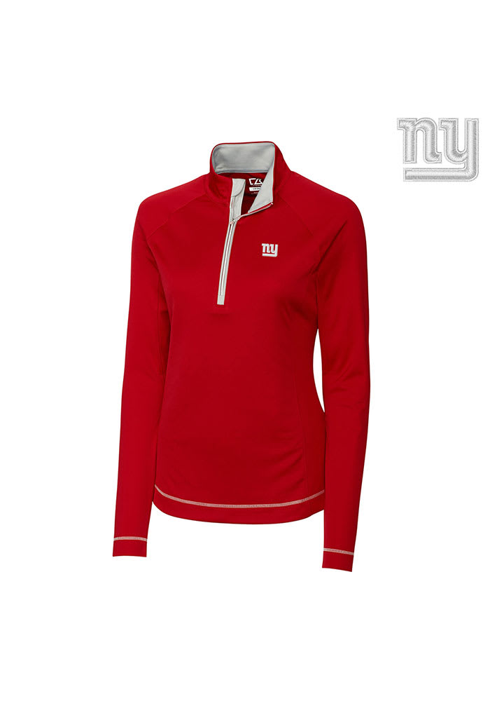 Cutter and Buck New York Womens Red Evolve 1/4 Zip Pullover
