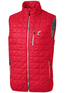 Cutter and Buck Cincinnati Bearcats Mens Red Rainier PrimaLoft Puffer Sleeveless Jacket