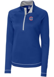 Cutter and Buck Chicago Cubs Womens Blue Evolve 1/4 Zip Pullover