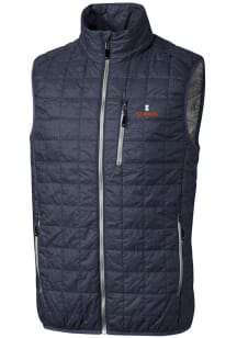 Mens Illinois Fighting Illini Grey Cutter and Buck Rainier PrimaLoft Puffer Vest