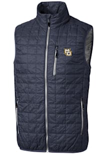 Cutter and Buck Marquette Golden Eagles Mens Anthracite Rainier PrimaLoft Puffer Sleeveless Jacket