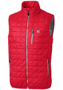 Mens Rutgers Scarlet Knights Red Cutter and Buck Rainier PrimaLoft Puffer Vest